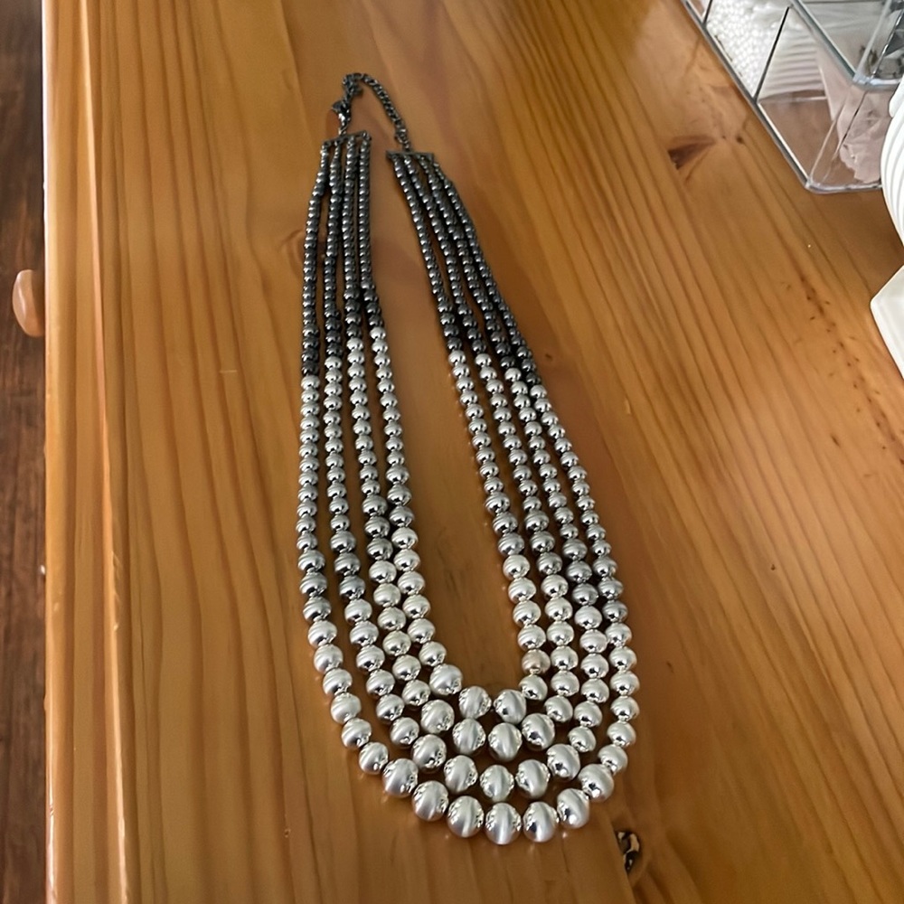 4 Strand Silver Necklace